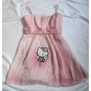 Badgalnotriri Hello Kitty Please Dont Stare Tank Top Baby Doll Dress Size Small